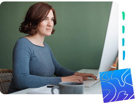 woman on a laptop