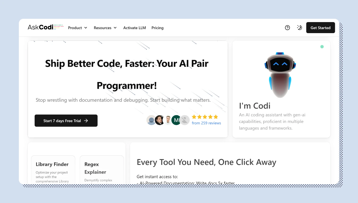 Illustration of generative AI code generation tools